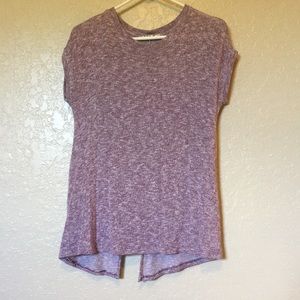 Chloe K Purple Knit Short Sleeved Top